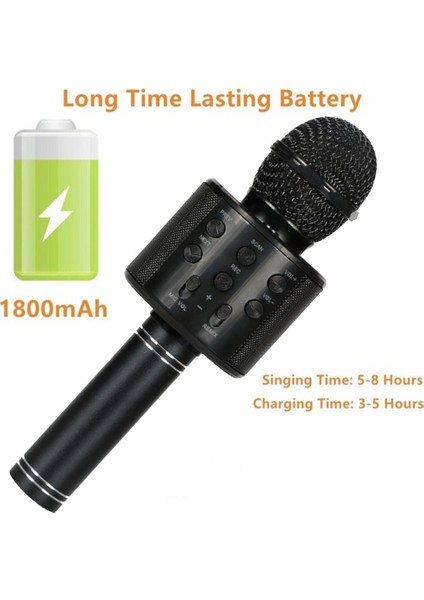 3C Store Ios Android Telefon Bilgisayar Karaoke Içın Hoparlörlü El Kablosuz Bluetooth Mikrofon Ktv Karaoke Mikrofon (Yurt Dışından)