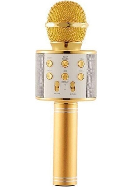 Ios Android Telefon Bilgisayar Karaoke Içın Hoparlörlü El Kablosuz Bluetooth Mikrofon (Yurt Dışından)