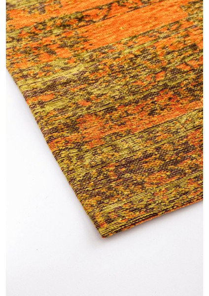 Jasmine Orange Patchwork Dokuma Kilim Çok Renkli Kaymaz