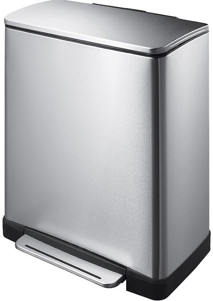 Çöp Kovası Pedallı Paslanmaz E-Cube 12 Lt