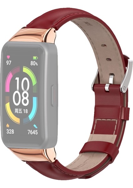 Huawei Band 6 / Honor Band 6 Için Deri Kordon (Yurt Dışından)