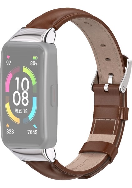 Huawei Band 6 / Honor Band 6 Için Deri Kordon (Yurt Dışından)
