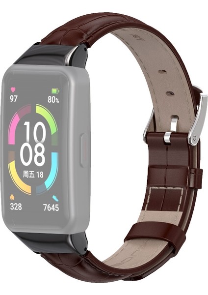 Huawei Band 6 / Honor Band 6 Için Deri Kordon (Yurt Dışından)