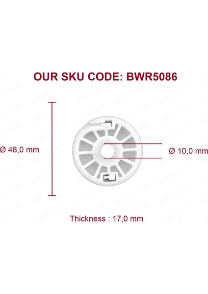 BWR5086 Chevrolet Cruze 2010-2016 İçin Ön Sol Cam Kriko Makarası 95382556
