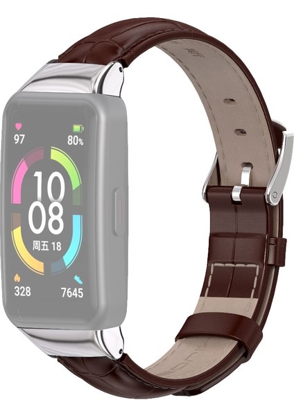 Huawei Band 6 / Honor Band 6 Için Deri Kordon (Yurt Dışından)