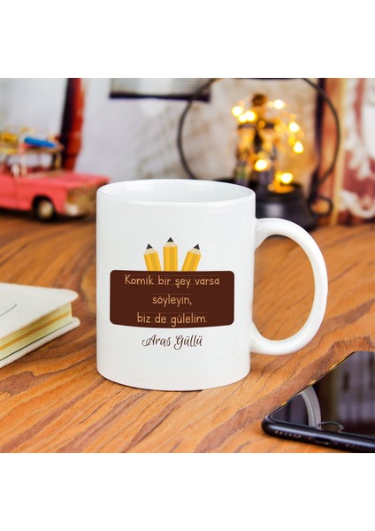 Isme Özel Kupa Bardak - Yazı Notlu modelleri