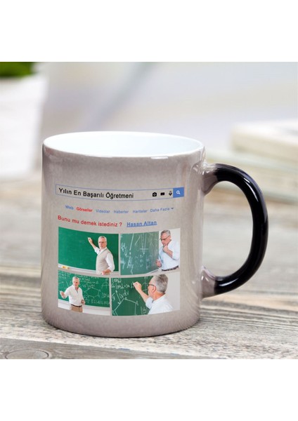 Isme Özel Sihirli Kupa Bardak-Google Arama Temalı fiyatları