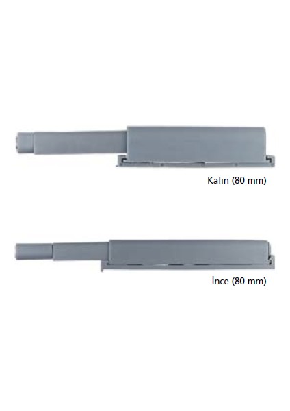 Mıknatıslı Kapak Itici Plastik 13 mm ( Kalın Gri )