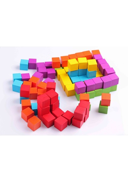 Ahşap Eğitici Geliştirici 100'LÜ Renkli Küp Seti modelleri