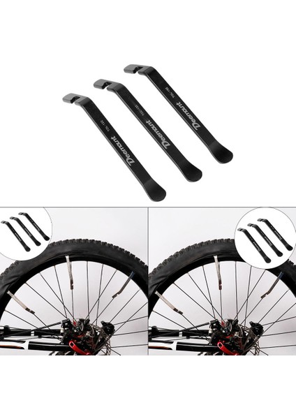 3x Bisiklet Lastik Lastik Kolları Bisiklet Açıcı Kesici Tamir Aracı Karbon Çelik Siyah fırsatları