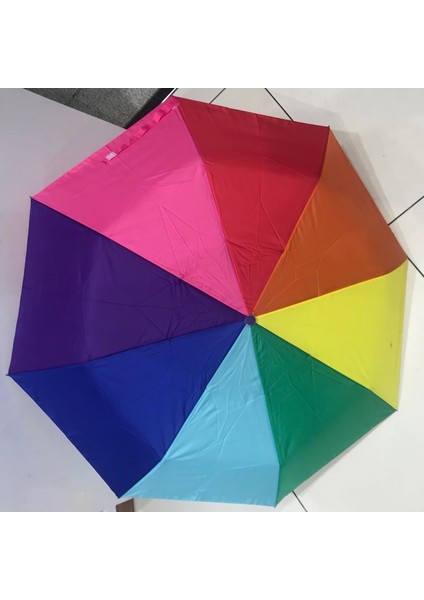 Tam Otomatik 8 Telli Gökkuşağı Şemsiye Fiber Telli