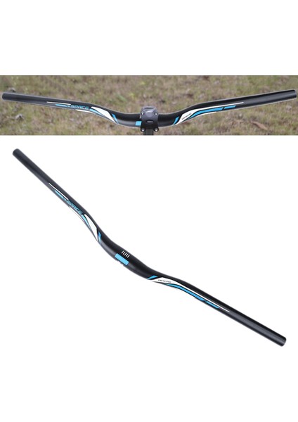 Dağ Bisikleti Gidon 31.8mm 690MM Ekstra Uzun Yükseltici Alüminyum Alaşımlı Mavi modelleri