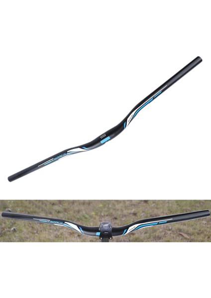Dağ Bisikleti Gidon 31.8mm 690MM Ekstra Uzun Yükseltici Alüminyum Alaşımlı Mavi fırsatları
