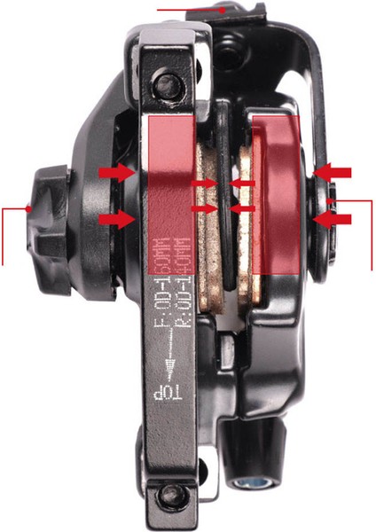 Bisiklet Mekanik Disk Fren Kaliper Hattı Çekerek Ön / Arka Kumpas F160 / R140 Ön Kelepçe Kırmızı(Yurt Dışından)