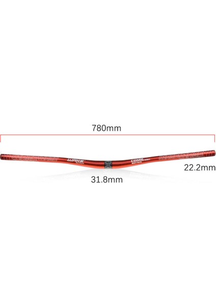 31.8 * 780MM Bisiklet Yükseltici Bar Alüminyum Alaşım Mtb Bisiklet Gidon Kırmızı fırsatları