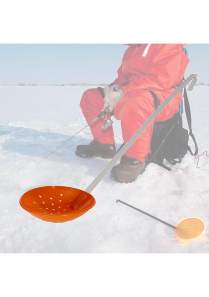 Buz Scooper Slush Skimmer Dayanıklı Alüminyum Kolu Kanca Tasarım Scoop Balıkçılık Gümüş Turuncu Kırmızı