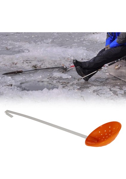 Buz Scooper Slush Skimmer Dayanıklı Alüminyum Kolu Kanca Tasarım Scoop Balıkçılık Gümüş Turuncu Kırmızı