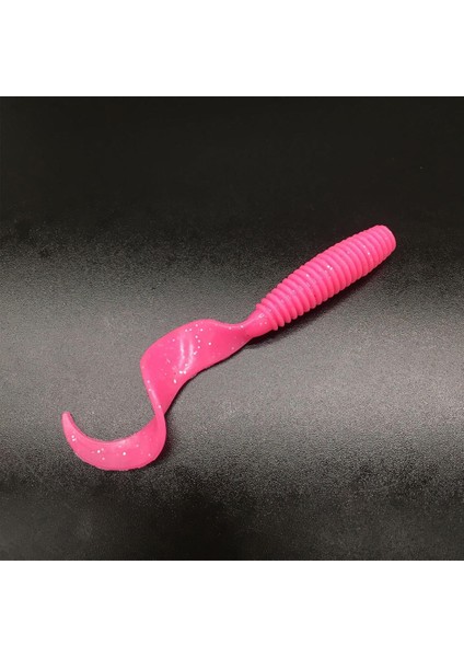 10 Adet Aydınlık Plastik Grub Yumuşak Balıkçılık Cazibesi Mikro Jig Baş Aracı Pembe modelleri