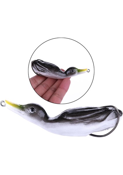 Yumuşak Silikon Balıkçılık Lures Duck Yüzer Yem Kancası ile Mücadele 01 fırsatları