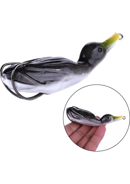 Yumuşak Silikon Balıkçılık Lures Duck Yüzer Yem Kancası ile Mücadele 01 indirimleri