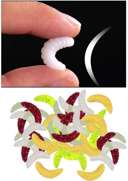 Balıkçılık Cazibesi Yumuşak Plastik Larva Grub Baits Tatlısu Mücadele 50 Adet fırsatları