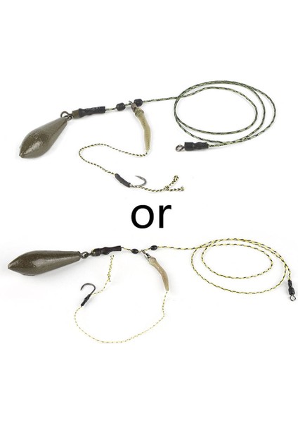 Sazan Balıkçılık Teçhizat Hattı Örgülü Çizgi Kanca Grubu Dikenli Kanca Yöntemi Besleyici Kiti 50G Tarzı 3 indirimleri