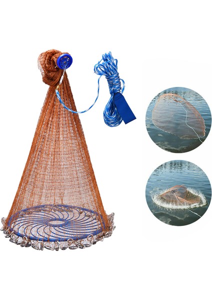 4.2mm Balıkçılık İçin Tuzak Ağ - Turuncu (Yurt Dışından)