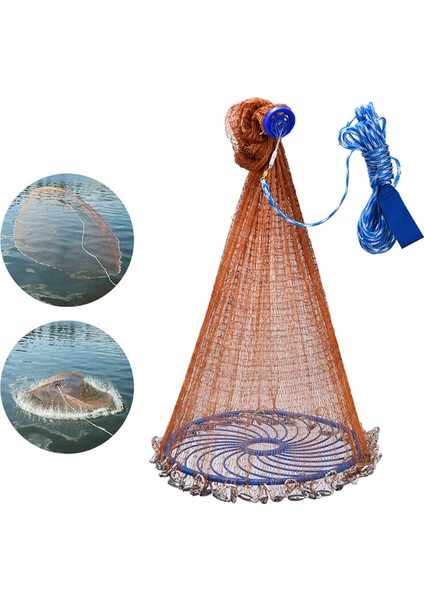 4.2mm Balıkçılık İçin Tuzak Ağ - Turuncu (Yurt Dışından)