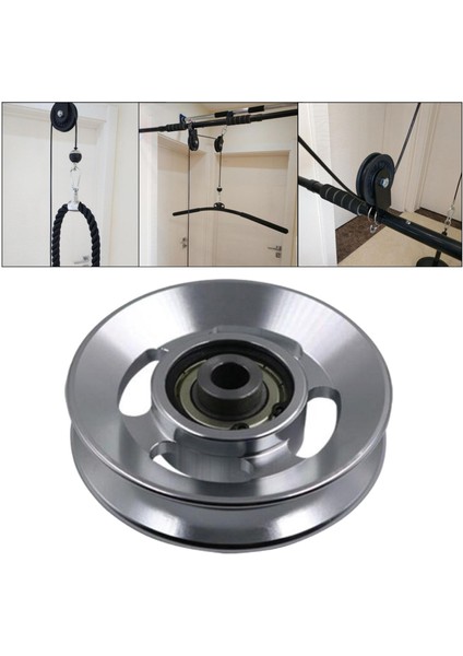 Kablo Makinesi Alüminyum Alaşım Metal Rulman Kasnak 73MM Gümüş(Yurt Dışından)