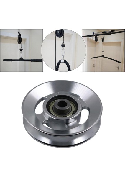 Kablo Makinesi Alüminyum Alaşım Metal Rulman Kasnak 73MM Gümüş(Yurt Dışından)