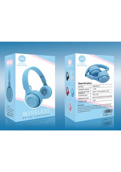 Kablosuz Diş Kulaklık Üzerinde Kulak Katlanır Yumuşak Earmuffs Pc Telefon Mavi Için