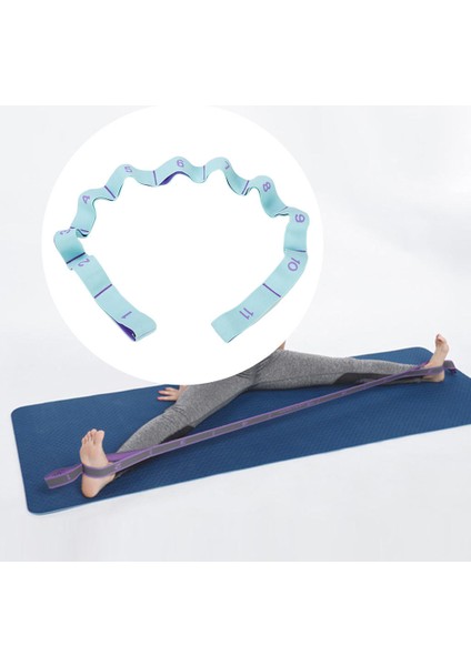 Yoga Çekme Kayışı Fitness Egzersiz Bale Germe Bant Döngü PURPLE_11 Döngüler (Yurt Dışından) modelleri