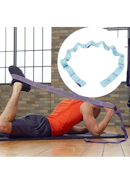 Yoga Çekme Kayışı Fitness Egzersiz Bale Germe Bant Döngü PURPLE_11 Döngüler (Yurt Dışından) fırsatları