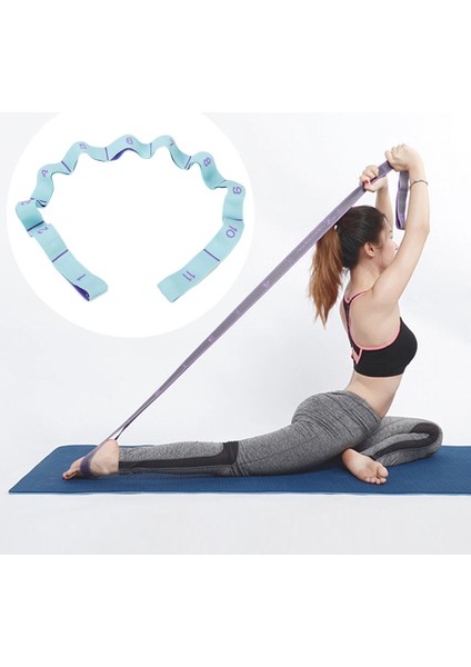 Yoga Çekme Kayışı Fitness Egzersiz Bale Germe Bant Döngü PURPLE_11 Döngüler (Yurt Dışından) indirimleri