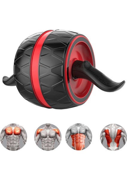 Ab Karın Egzersiz Rulo Tekerlek Egzersiz Gücü Eğitim Spor Salonu Kırmızı modelleri