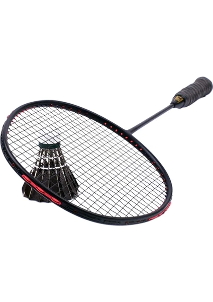 Karbon Fiber Badminton Süper Işık Dize Çanta Strung Max Raket 30LBS 6u Siyah