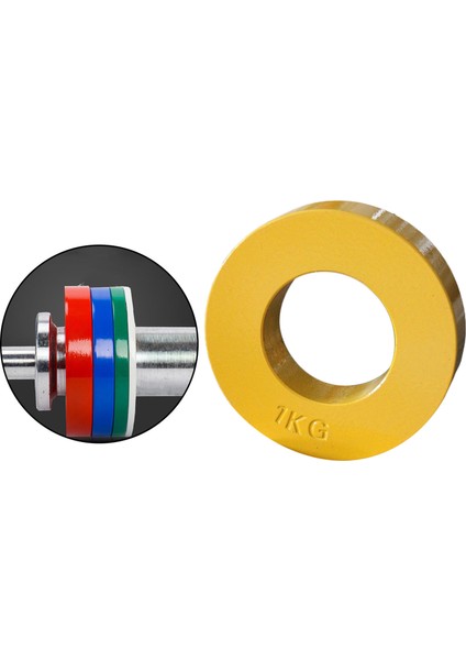 Mikro Fraksiyonel Ağırlık Plakası .25-1kg Mikro Fraksiyon Düşük Ağırlık Disk Sarı 1kg fırsatları