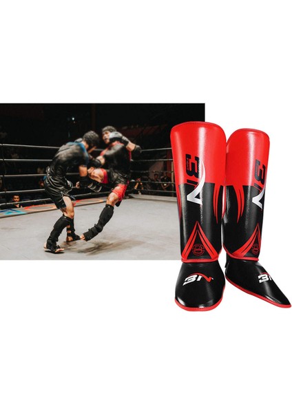 Shin Muhafızları Muay Thai Dövüş Sanatları Koruyucu Bacak Mma Kickboks Kung Fu Kırmızı L Kırmızı L Yetişkin