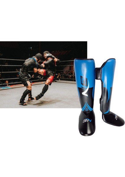 Shin Muhafızları Muay Thai Dövüş Sanatları Koruyucu Bacak Mma Kickboks Kung Fu Blue L Blue L Yetişkin