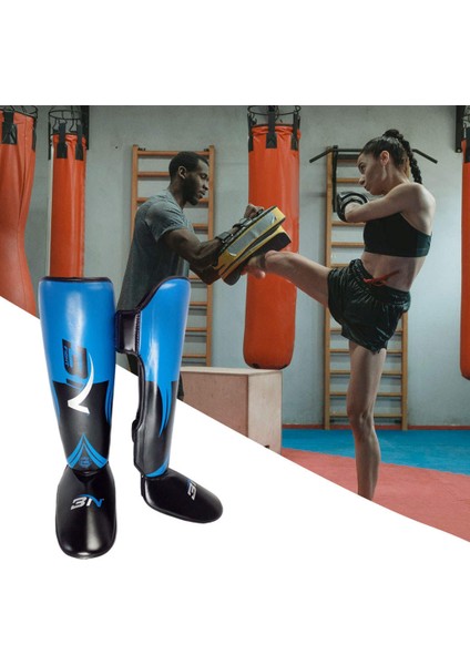 Shin Muhafızları Muay Thai Dövüş Sanatları Koruyucu Bacak Mma Kickboks Kung Fu Blue L Blue L Yetişkin