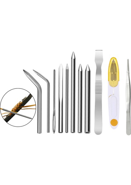 Paracord Fıd Set Dıy Dizeleri Için Kadife Çanta ile Bağlama Bilezik El Sanatları Aracı 11 Adet fırsatları