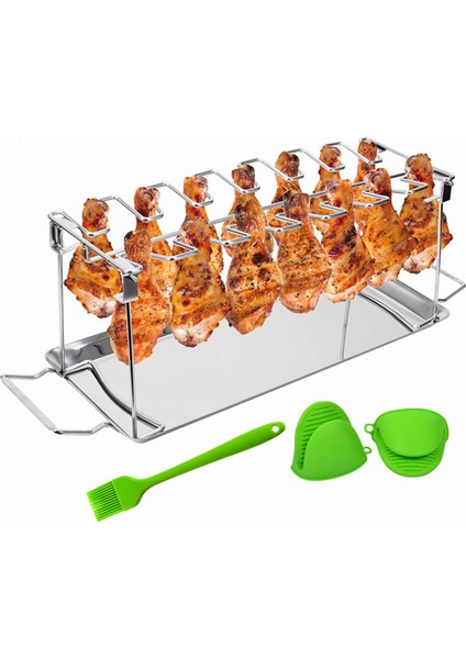 Tavuk Bacak Izgara Raf Damlama Tavası Izgara Sigara Içekli Fırın Barbekü Aksesuar Paketi modelleri