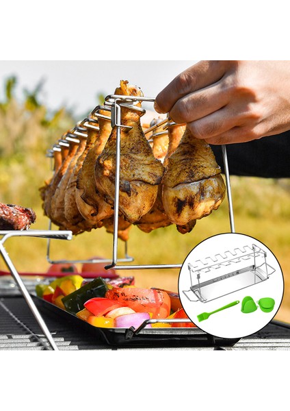 Tavuk Bacak Izgara Raf Damlama Tavası Izgara Sigara Içekli Fırın Barbekü Aksesuar Paketi indirimleri