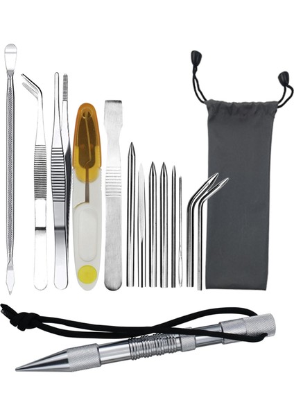 Paracord Fıd Set Dıy Dizeleri Için Kadife Çanta ile Bağlama Bilezik El Sanatları Aracı 13 Adet