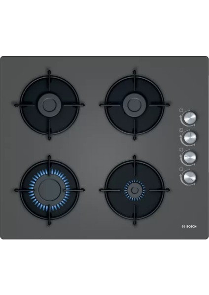 POP6C9O10L Serie 2 Gazlı Ocak 60 cm Sert Cam, Antrasit Gri