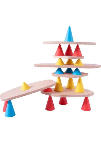 44 / Set Ahşap Denge Blokları Yapı Taşları Set Öğrenme Çocuklar Için Öğrenme Erkek Kız (Yurt Dışından)