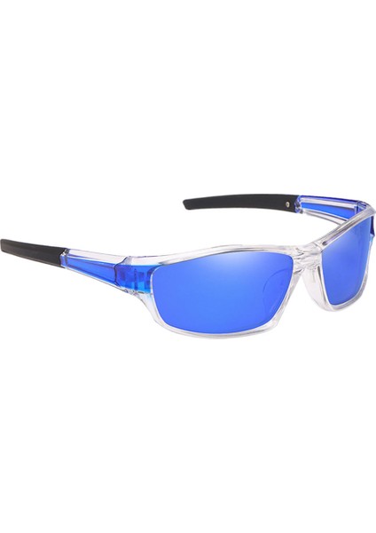 Trendy Açık Spor Polarize Güneş Gözlüğü Gözlük, Anti-Darbeli Yarış Sürme Motosiklet Gözlük Uv-Goggles - Temizle Siyah (Yurt Dışından)