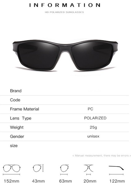 Trendy Açık Spor Polarize Güneş Gözlüğü Gözlük, Anti-Darbeli Yarış Sürme Motosiklet Gözlük Uv-Goggles - Siyah (Yurt Dışından) indirimleri