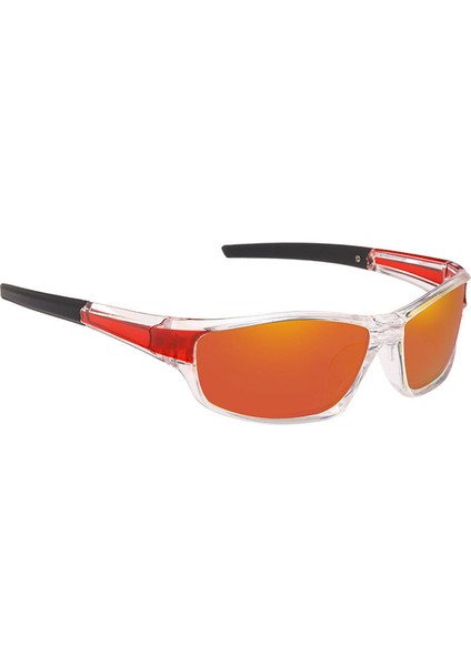 Trendy Açık Spor Polarize Güneş Gözlüğü Gözlük, Anti-Darbe Yarış Sürme Motosiklet Gözlük Uv-Goggles - Açık Kırmızı (Yurt Dışından)