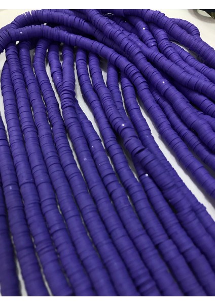 Livza Bijuteri 6mm Mor Renk Polimer Kil Fimo Boncuk DIZISI,40CM Hamur Boncuk Fimo Dizi fiyatları
